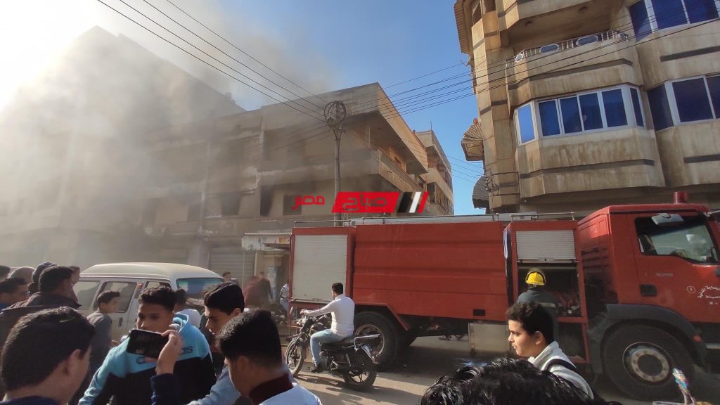 حريق منزل في عزبة البرج بدمياط