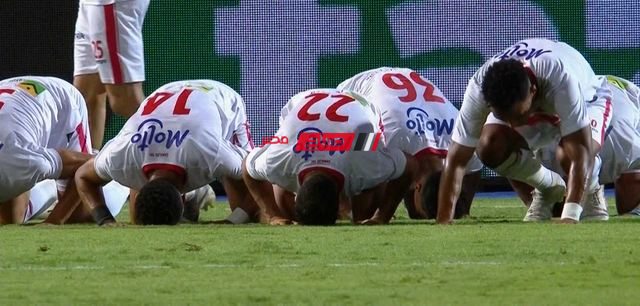 إحتفالات لاعبي الزمالك