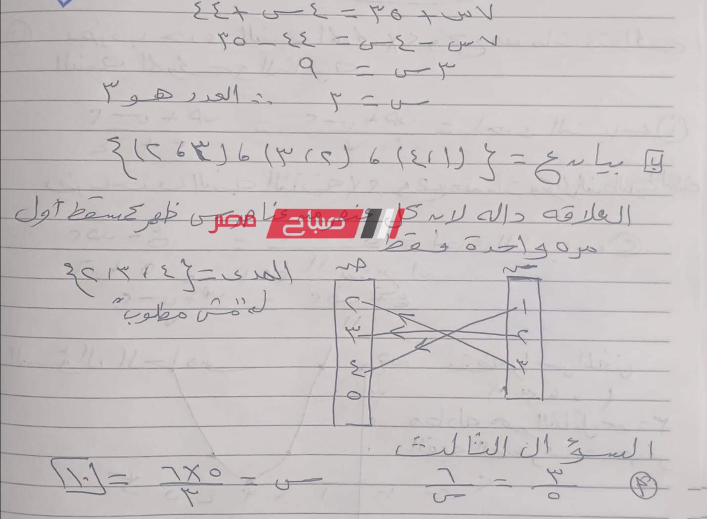 حل امتحان الجبر والاحصاء محافظة القاهرة للصف الثالث الاعدادي الترم الاول 2024